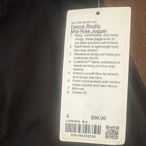 lululemon athletica Classic Black Mid-Rise Jogger